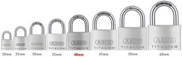 ABUS 4 ЧЕТЫРЕ НАВЕСНЫХ ЗАМКА ДЛЯ ОДНОГО НАВЕСНОГО ЗАМКА С 1 КЛЮЧОМ 40 ММ