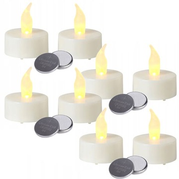 8x ŚWIECZKA LED + baterie tealight Świece