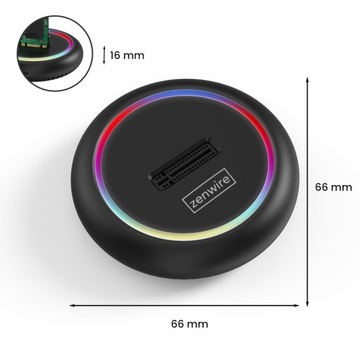 Адаптер SSD NVME PCIe SATA NGFF Карманный накопитель «2 в 1» M.2 USB 3.0 USB-C 10 ГБ RGB