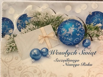 Kartka Boże Narodzenie wycinana koperta życzenia