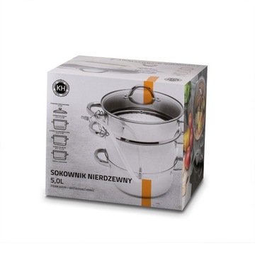 KONIGHOFFER JUICE/СОКОВАР 5 Л С КРЫШКОЙ, СЕРЕБРЯНАЯ ИНДУКЦИЯ