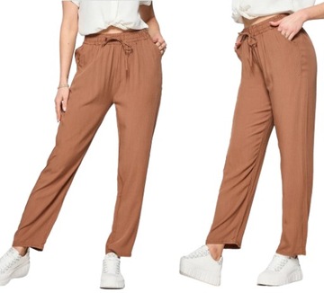 Eleganckie letnie SPODNIE DAMSKIE wygodne luźne zwiewne kolory XL/XXL