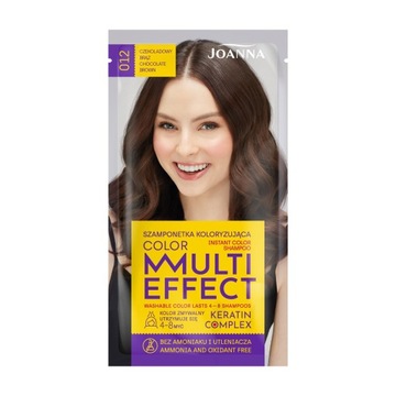 Joanna Multi Effect Color szamponetka koloryzująca 12 Czekoladowy Brąz 35g