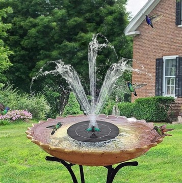 ПЛАВАЮЩИЙ ФОНТАН СОЛНЕЧНЫЙ САД ЦВЕТНОЙ RGB 16см УКРАШЕНИЕ САДОВ