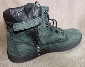 TIMBERLAND Davis Square zielone skórzane zamszowe buty zimowe r. 37