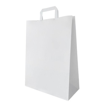 Torba papierowa 320x140x420 BIAŁA UP a`100 szt.