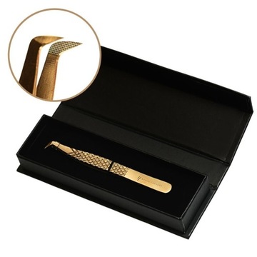 Pęseta do rzęs Noble Gold PRO 2