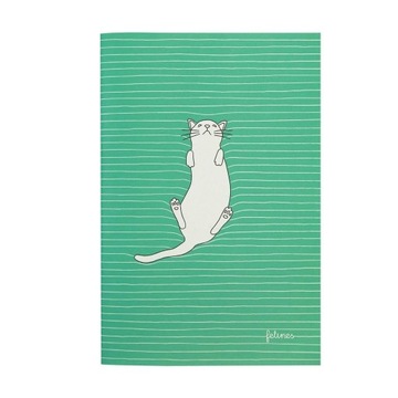 ŚREDNI ZESZYT - FELINE FINE (BOLD GREEN), SANTORO