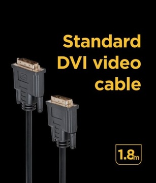 KABEL DVI-D DO DVI-D 18+1 PRZEWÓD VIDEO DVI SINGLE LINK DO MONITORA 1,8M