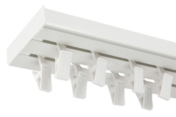 Karnisz SZYNA SUFITOWA PCV II-torowa KPL 440 cm