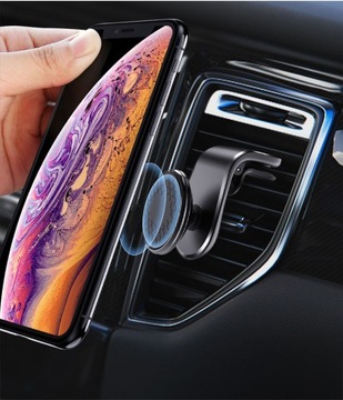 UCHWYT MAGNETYCZNY SAMOCHODOWY NA TELEFON DO AUTA NA KRATKE