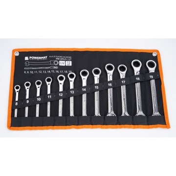 КЛЮЧИ НАКОЛЬНЫЕ С ТРЕЩОТКОЙ 8-19 12 ШТ.