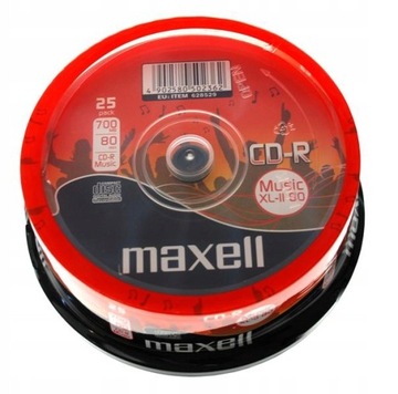 Płyty Maxell Audio Music XL-II 80 min CAKE 25 szt.