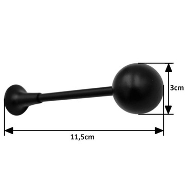 Держатель ROSETTE BALL крючок для крепления штор, ЧЕРНЫЕ шторы