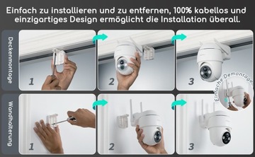 KAMERA ZEWNĘTRZNA OBROTOWA IP WIFI HD 2K 3MP 1296P