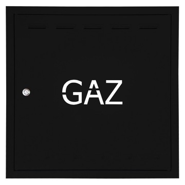 DRZWICZKI GAZOWE OSŁONA 60x60 CZARNE MAT GAZ