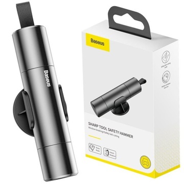 АВТОМОБИЛЬНЫЙ СПАСАТЕЛЬНЫЙ КОМПЛЕКТ BASEUS МОЛОТОК ОКОННЫЙ МОЛОТОК НОЖ РЕЗКА ДЛЯ РЕМНЯ БЕЗОПАСНОСТИ