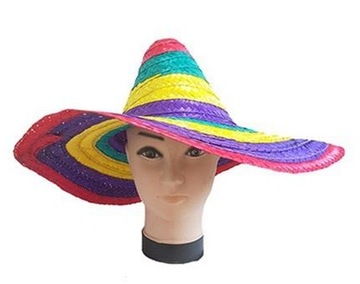 МЕКСИКАНСКОЕ СОМБРЕРО БОЛЬШОЕ РАЗНОЦВЕТНОЕ МЕКСИКА 52СМ