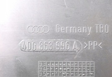 ЗАГЛУШКА ОКОННАЯ ЗАСЛОНКА, AUDI A8 S8 D2 4D0863996A