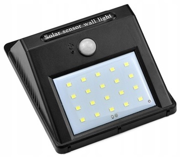 НАСТЕННЫЙ СВЕТИЛЬНИК С СОЛНЕЧНОЙ ПАНЕЛЬЮ SOLAR 20LED С ДАТЧИКОМ ДВИЖЕНИЯ В СУМЕРКАХ