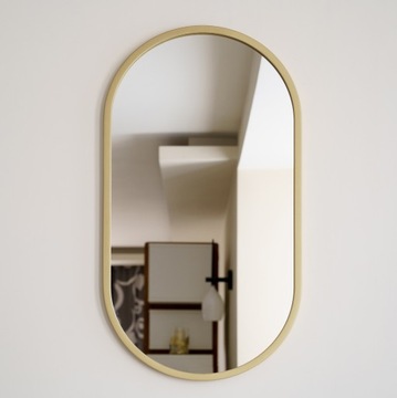 СОВРЕМЕННОЕ ОВАЛЬНОЕ ЗЕРКАЛО ДЛЯ ВАННОЙ В РАМКЕ МДФ