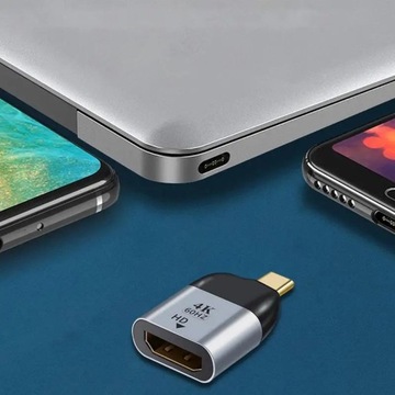 KABEL ADAPTER MINI USB-C 3.1 HDMI DO TYPE-C 4K 60HZ KONWERTER V2