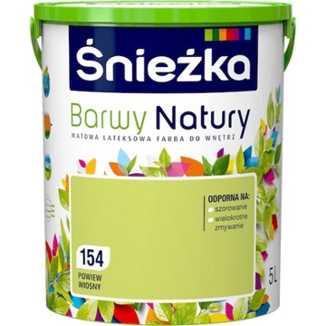 Farba Śnieżka Barwy Natury Lateksowa Farba 154 powiew wiosny 5 L