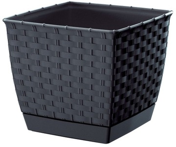 Doniczka RATOLLA square DRLK165 16x16 h14 Antracyt