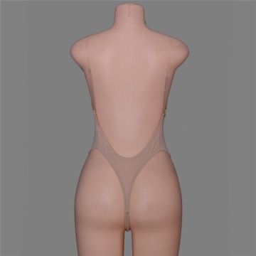Нижнее белье под платье с открытой спиной, моделирующее боди бежевого цвета - М