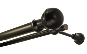 Karnisz metalowy fi 25+16 podwójny 570cm bez żabek