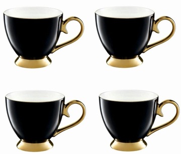 4 x Kubek ROYAL 400ml Czarno Złoty AMBITION