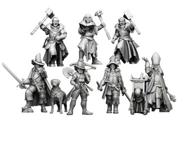 Big Inquisitorial Band x9 Highlands Miniatures 32