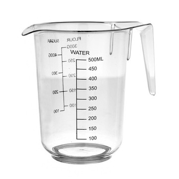 PLASTIKOWY DZBANEK Z MIARKĄ PODZIAŁKĄ MIARKA 500ML