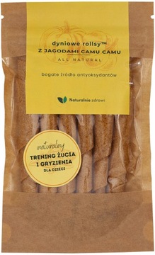 Naturalnie Zdrowe Dyniowe Rollsy z Jagodami Camu Bez Dodatku Cukru 50 g