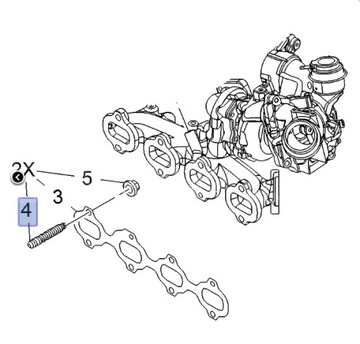 Шпилька коллектора Opel Movano B OE 95518288