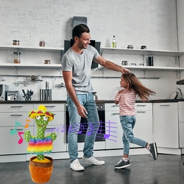 ТАНЦУЮЩИЙ КАКТУС ИНТЕРАКТИВНАЯ ПОЮЩАЯ ГОВОРЯЩАЯ ИГРА ДЛЯ ДЕТЕЙ СВЕТОДИОДНАЯ