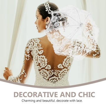 ТОРЖЕСТВЕННЫЕ СВАДЕБНЫЕ ЗОНТЫ С КРАСИВЫМИ КРУЖЕВНЫМИ УЗОРАМИ