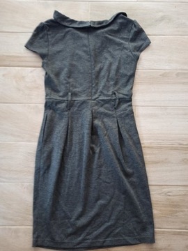 H&M sukienka dzianina 38 M bdb szary melanż