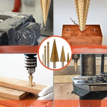 НАБОР КОНИЧЕСКИХ СТУПЕНЧАТЫХ СВЕРЛ 6шт 4-32мм