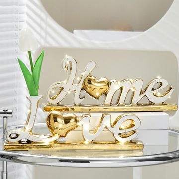 Love Home Dekoracja stołu Kreatywny, wolnostojący ornament Rozświetla białe złoto