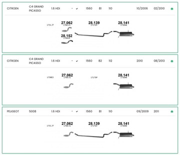 ГЛУШИТЕЛЬ CITROEN C4 GR.1.6HDI 06-10 КЛ.КОНЕЦ