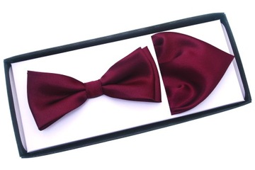 Мужской галстук-бабочка бордовый бордовый бордовый + язычок