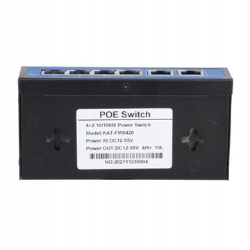 6 портов 4POE 2Ultrink-Switch 802.3af/с питанием