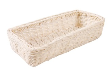 PROSTOKĄTNY KOSZYK RATTANOWY NA SZTUĆCE 26x11x6 cm