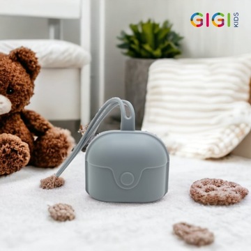 Силиконовый чехол для соски, контейнер, шарик, защита, подвеска, серый