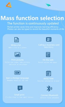 Беспроводной портативный принтер этикеток, мини