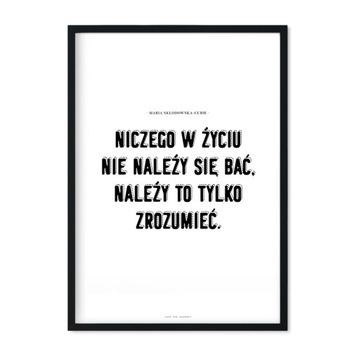 Cytat Motywacyjny Skłodowska Inspo Plakat 40x50