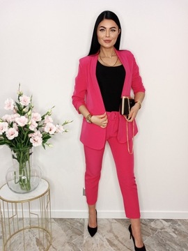КОМПЛЕКТ ЖЕНСКИЙ КОСТЮМ, КУРТКА И БРЮКИ, РОЗОВЫЙ