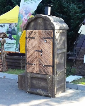 Wędzarnia ogrodowa betonowa Duża wędzarnia imitacja drewna wedzarnia