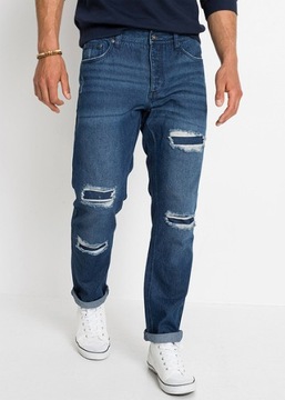 B.P.C męskie jeansy przetarcia, modne r.33